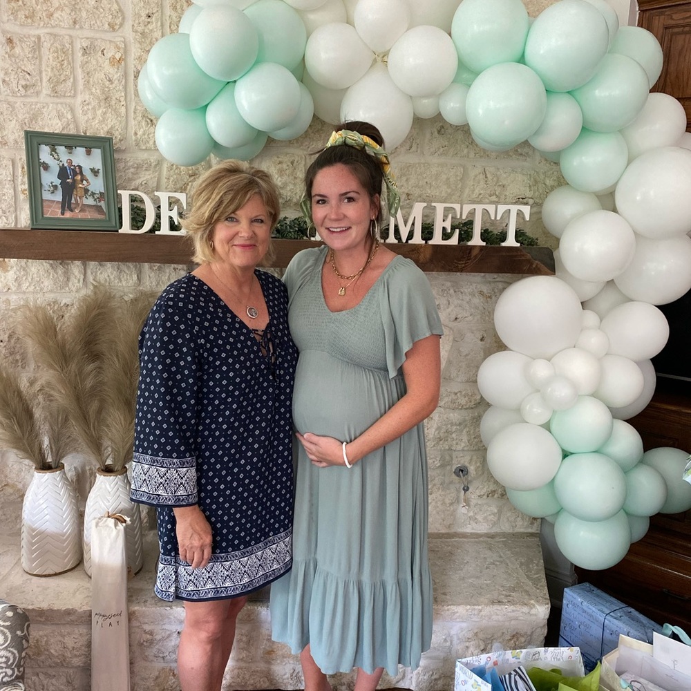 Sage Green Midi Dress Perfect for Baby Shower